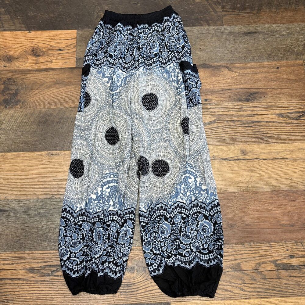 Blue Bohemian Harem Pants